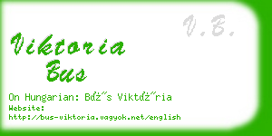 viktoria bus business card